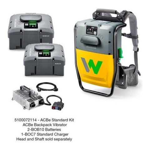 Wacker Neuson ACBe Battery Powered Backpack Vibrator Quick Kit Backpack Concrete Vibrator - Zero Emission - Part Number 5100072118